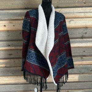 Hollister Sherpa with fringe jacket